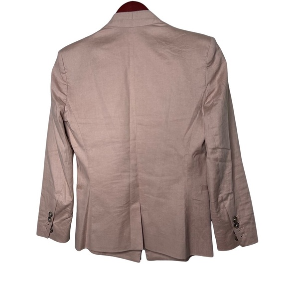 Helmut Lang blush pink v neck one button blazer cotton mix sz 0 - Picture 2 of 8
